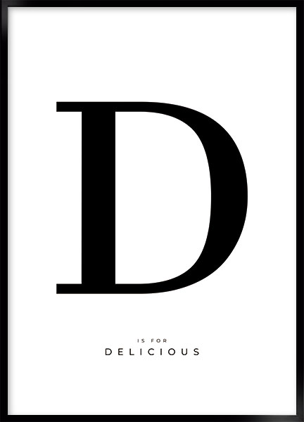 Plakat - Letter D