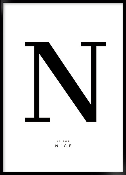 Plakat - Letter N