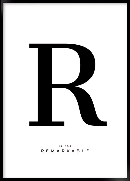 Plakat - Letter R