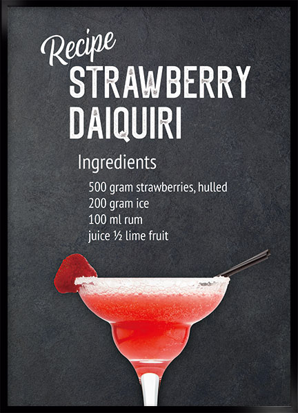 Plakat - Strawberry daiquiri