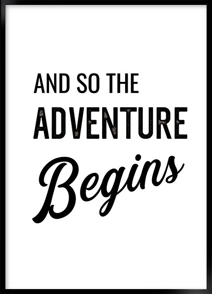 Plakat - Adventure begins