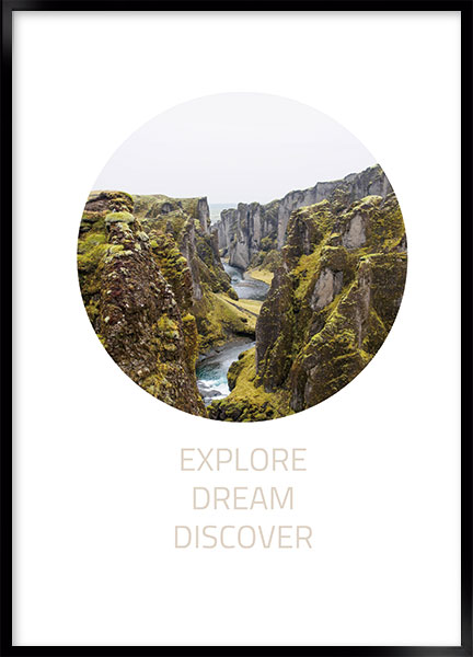 Plakat - Explore dream discover