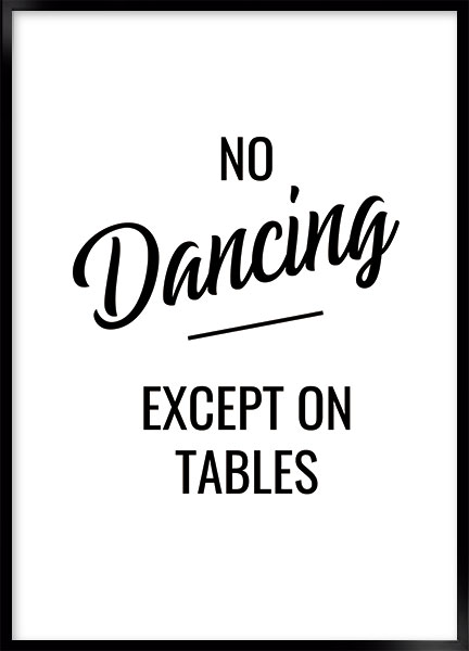 Plakat - No dancing