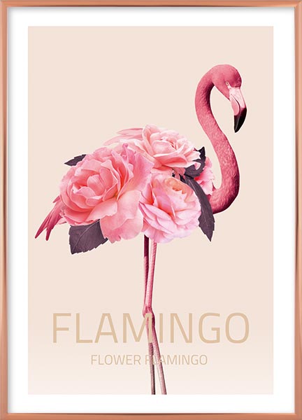 Plakat - Flower flamingo no1